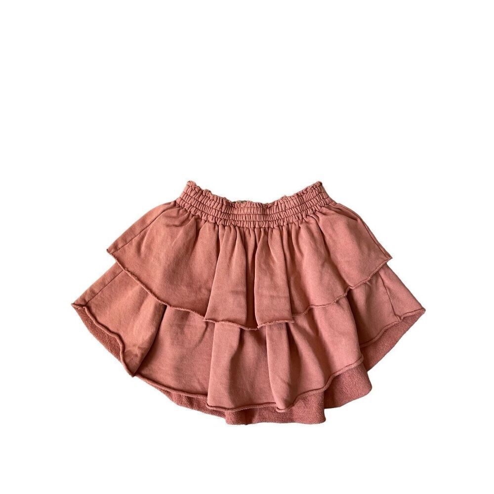 Aerie Tiered Ruffled Mini Skirt size S‎ Burnt Orange